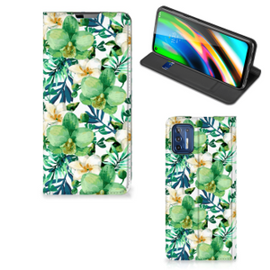 Motorola Moto G9 Plus Smart Cover Orchidee Groen