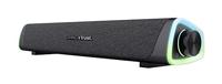 Trust Gaming GXT 620 Axon Soundbar met RGB-verlichting 12W, USB-voeding, 3.5mm AUX, PC-luidspreker voor Computer, Laptop, Smartphone, Tablet, TV - Zwart