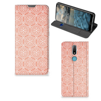 Nokia 2.4 Hoesje met Magneet Pattern Orange