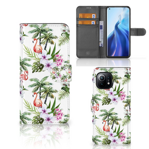 Xiaomi Mi 11 Telefoonhoesje met Pasjes Flamingo Palms