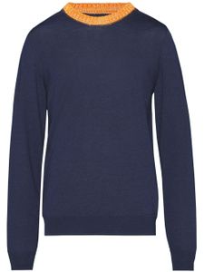 Maison Margiela pull en laine recyclée - Bleu