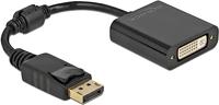 Delock Adapter DisplayPort 1.1 stekker naar DVI-bus passief zwart