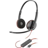 HP Poly Blackwire C3220 On Ear headset Computer Kabel Stereo Zwart Headset, Microfoon uitschakelbaar (mute), Volumeregeling - thumbnail