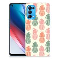 OPPO Find X3 Lite | Reno5 5G Siliconen Case Ananas