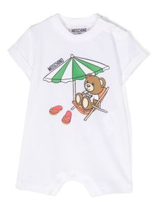 Moschino Kids barboteuse Teddy Bear en coton - Blanc