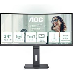 AOC Pro-line P3 CU34P3CV 34 Wide Quad HD 100Hz USB-C Curved VA Monitor