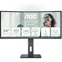 AOC Pro-line P3 CU34P3CV 34 Wide Quad HD 100Hz USB-C Curved VA Monitor - thumbnail