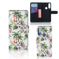 Alcatel 1S 2020 Telefoonhoesje met Pasjes Flamingo Palms