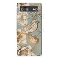 TPU Case voor Google Pixel 6 Vintage Bird Flowers - thumbnail