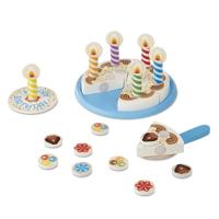 Melissa & Doug houten verjaardagstaart met verschillende toppings | Doen alsof spelen | Houten speelvoedsel voor kinderen | 3+ | Cadeau voor jongen of meisje