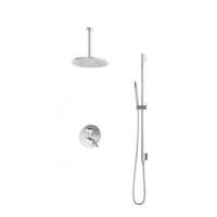 Hotbath Get Together IBS3AGN inbouwdouche met 30cm plafondbuis, 30cm hoofddouche en glijstang geborsteld nikkel