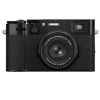 Fujifilm X100VI digitale compacte camera, 40 MP, X-Trans CMOS 5 HR-sensor, IBIS, lens 23 mmf2, films 6,2 K 30 P, hybride zoeker, LCD-scherm 3 inch, draaibaar touchscreen, zwart
