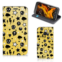 Mobiel BookCase Samsung Galaxy Xcover 4s Punk Geel - thumbnail