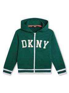 Dkny Kids hoodie à logo brodé - Vert