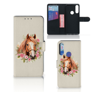 Telefoonhoesje met Pasjes voor Alcatel 1S 2020 Paard