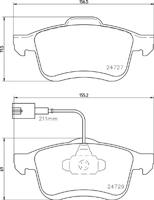 Remmenset, remschijf BREMBO, Remschijftype: Binnen geventileerd, Inbouwplaats: Vooras, u.a. für Fiat, Vauxhall, Opel