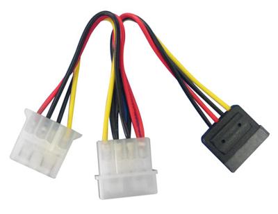 LINDY Stroom Y-adapter [1x IDE-stroomstekker 4-polig - 1x SATA-stroombus] 0.15 m Meerdere kleuren