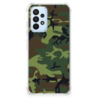 Samsung Galaxy A23 Doorzichtige Silicone Hoesje Army Dark - thumbnail