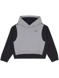 MM6 Maison Margiela hoodie en coton à effet superposé - Noir