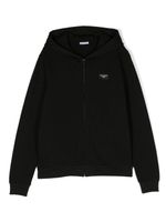 Dolce & Gabbana Kids hoodie en coton à fermeture zippée - Noir