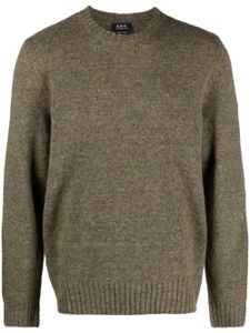 A.P.C. pull en laine mélangée à col rond - Vert