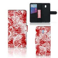 Telefoonhoesje met Naam Xiaomi Redmi 8A Angel Skull Rood - thumbnail