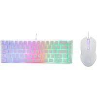 The G-Lab - Hydrogen Combo – gaming-muistoetsenbord, 60% bekabeld, RGB-achtergrondverlichting, azerty, compact formaat + RGB-gamingmuis, 6 toetsen, 6200 DPI – PC/PS4/PS5 – wit