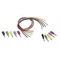 VOLTCRAFT MS-4041 Meetsnoerenset Banaanstekker 4 mm Banaanstekker 4 mm 1.00 m Zwart, Rood, Blauw, Geel, Groen 1 set(s)