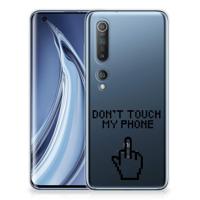 Xiaomi Mi 10 Pro Silicone-hoesje Finger Don't Touch My Phone