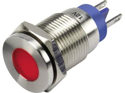 TRU COMPONENTS GQ16F-D/R/12V/S LED-signaallamp Rood 12 V/DC