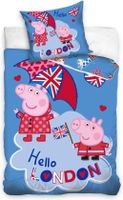 Peppa Pig Dekbedovertrek Hello London 140 x 200 cm katoen - thumbnail