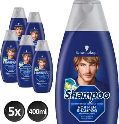 Schwarzkopf Shampoo For Men 400 ml - 5 x 400ml - Voordeelverpakking Schwarzkopf Shampoo For Men 400 ml - 5 x 400ml - Voordeelverpakking