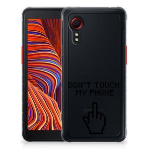 Samsung Galaxy Xcover 5 Silicone-hoesje Finger Don't Touch My Phone