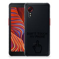 Samsung Galaxy Xcover 5 Silicone-hoesje Finger Don't Touch My Phone - thumbnail