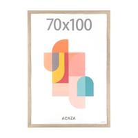 ACAZA Poster Lijst, grote Kader voor Foto's of Posters van 70 x 100 cm, MDF Hout, Rand in lichte eik Kleur