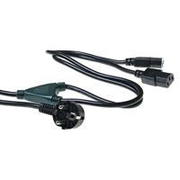 ACT Netsnoer Y-kabel, koelapparaatkabel 1,2 m, 1x Schuko CEE 7/7 naar 2 x C13-kabel - AK5055