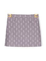 Elisabetta Franchi La Mia Bambina minijupe à motif monogrammé - Violet