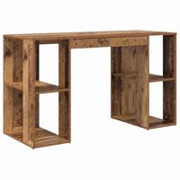 vidaXL Bruin Schrijfbureau Oude Hout Massief Gerecycled Hout Standaard