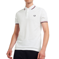 Fred Perry - Twin Tipped Polo Shirt - Wit/ Rood/ Navy