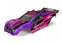 Traxxas - Body, Rustler 4X4, pink/ window, grille, lights decal sheet (TRX-6734P)