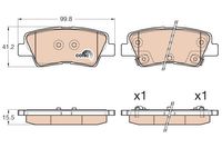 Remblokkenset, schijfrem TRW, u.a. für Hyundai, KIA, Toyota - thumbnail