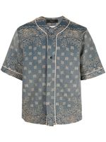 AMIRI chemise en jean à logo en jacquard - Bleu