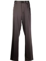 Nanushka pantalon droit à taille mi-haute - Marron