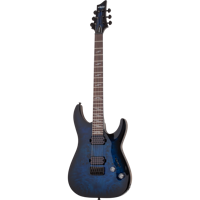 Schecter Omen Elite-6 See-Thru Blue Burst elektrische gitaar - thumbnail