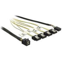 Delock 83320 Kabel Mini SAS HD SFF-8643 > 4 x SATA 7-pins Reverse + Zijband 0,5 m - thumbnail