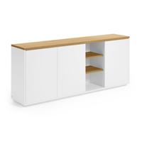 Kave Home Dressoir 'Abilen' Eiken, 180 x 75cm, kleur Wit