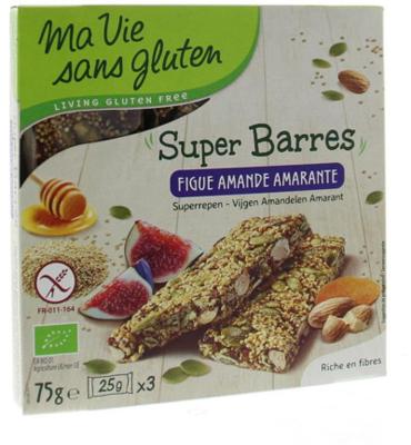 Ma Vie Sans Gluten Ma Vie Sans Gluten Super Repen Amandel Vijg Amarant Glutenvrij Bio (75g) Ma Vie Sans Gluten Ma Vie Sans Gluten Super Repen Amandel Vijg Amarant Glutenvrij Bio (75g)