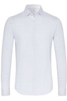 Desoto Slim Fit Jersey shirt wit/blauw, Stippen