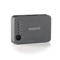 HDMI Splitter 4K - Marmitek Split 312 UHD - 1 in / 2 UIT - 4K60 - Ultra HD - 3840 x 2160 / 60Hz - HDCP 2.2 - Sluit één Bron Aan Op Twee Schermen - EDID Schakelaar - Bepaal Zelf De Resolutie, antraciet