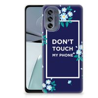 Motorola Moto G62 5G Silicone-hoesje Flowers Blue DTMP - thumbnail